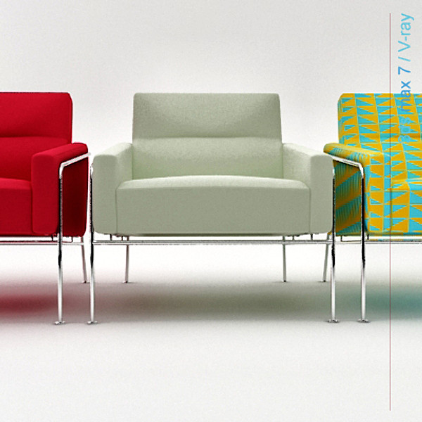 3d model design series - series 3300 easy chair by lajhar